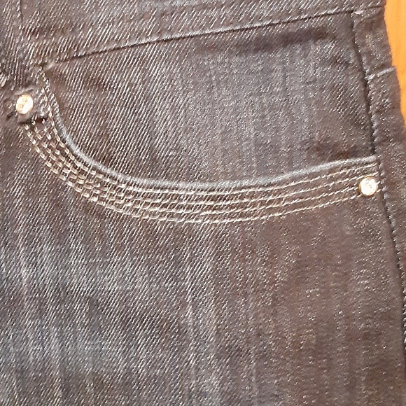 White House Black Market Blanc Embellished Denim Skirt - Picture 3 of 4